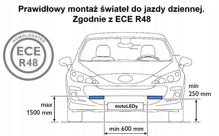 Światła Drl Led 24V Dzienne 2Szt 2X 120Lm Oczka 22Mm