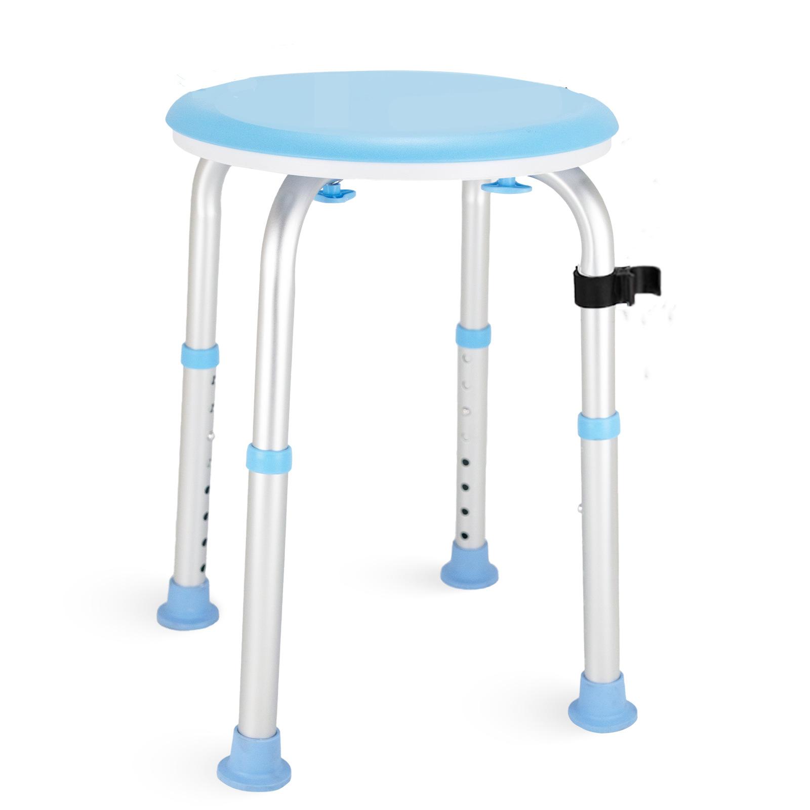 

Стул для душа, Сиденье для душа с поворотом на 360 градусов, Стул для душа с регулируемой высотой, Стул для ванны. Грузоподъемность 300 фунтов. светло-синий