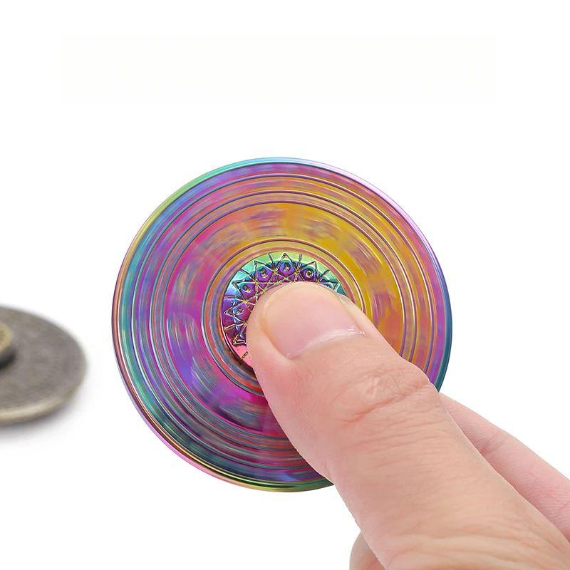 12 Constellation Compass Gyroscope Fidget Spinner EDC Metal Rotating Gyroscope Stress Relieving Toy Gyroscope for Children