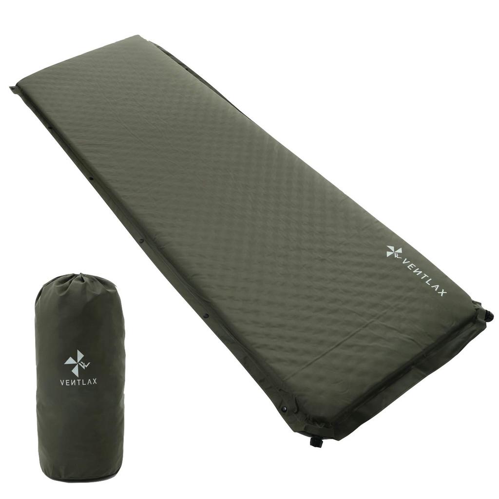 VENTLAX Camping Mat, Air Mat, Inflator Mat, Outdoor, Extra Thick, 8cm, Equipped with 2 Extra Large Valves, Wavy Urethane, Camping, Sleeping In Car,