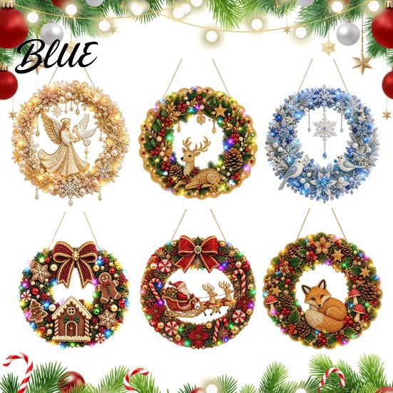 Christmas Tree Hanging Decor 2Pcs Pearl Diamond Ornament Set 2D Acrylic Glitter Charms with Ribbon Festive Pendant for Holiday Party Indoor