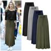 Gonna Maxi Aderente Vita Alta Taglie Forti da Donna Vita Elastica Casual Spacco Gonna Midi