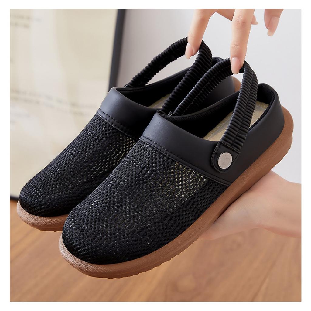 Hollowed Summer Women For Sandals Out Mesh Shoes Japanese Minimalist Baotou Slippers Soft Soled Casual Shoes