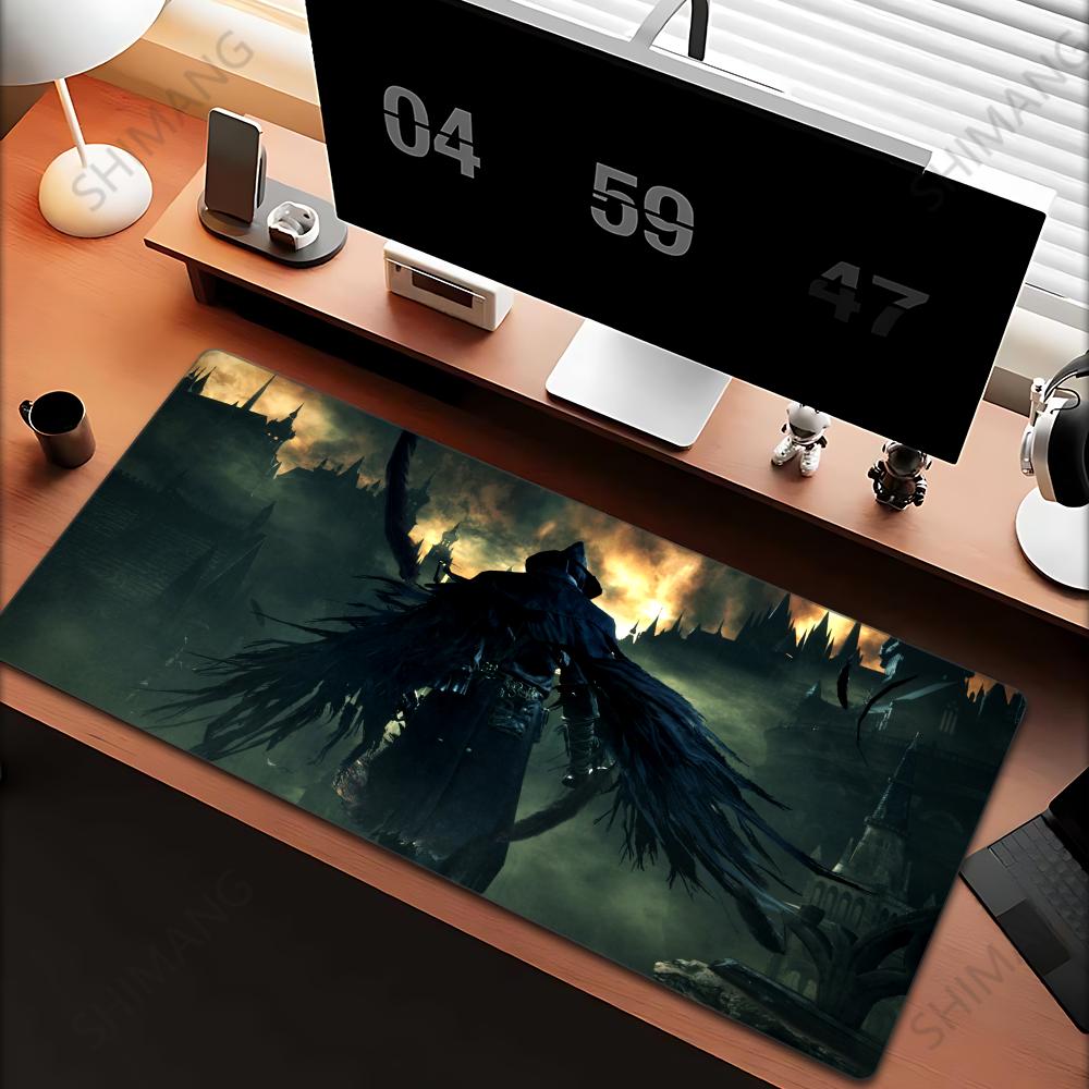 Spiel Bloodborne Großes PC-Mauspad Gamer XXL Desktop-Dekoration Computer Großes Gaming-Mauspad xmm Tisch Schreibtischmatte Teppich