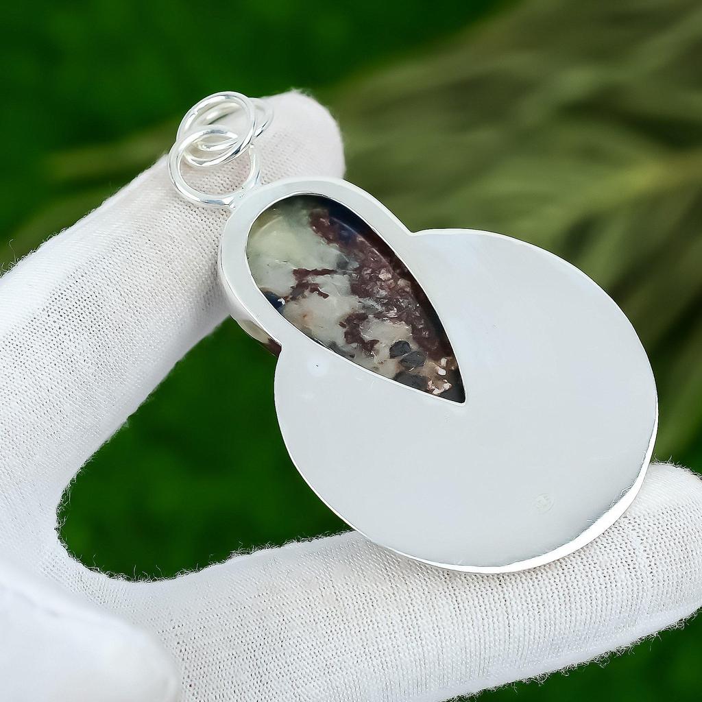 Mothers day Sale 925 Silver Natural Sodalite Birthday Bezel Wedding Boho Pendant