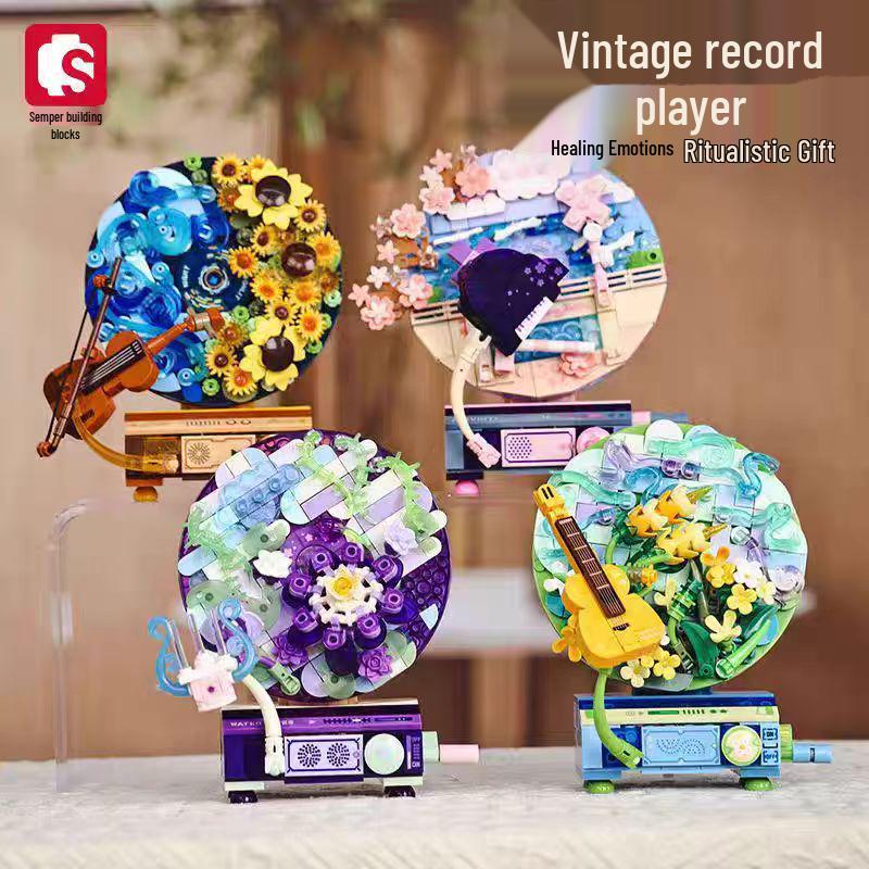 

Конструктор Senbao 611097-100: Язык цветов Фонограф Игрушка - Настольное украшение и подарок для девочек Standard