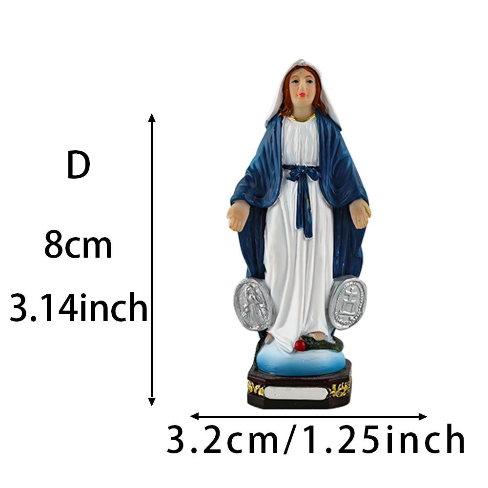 Maria Statue Nativity Set Desktop Classical Resin Decor for Living Room