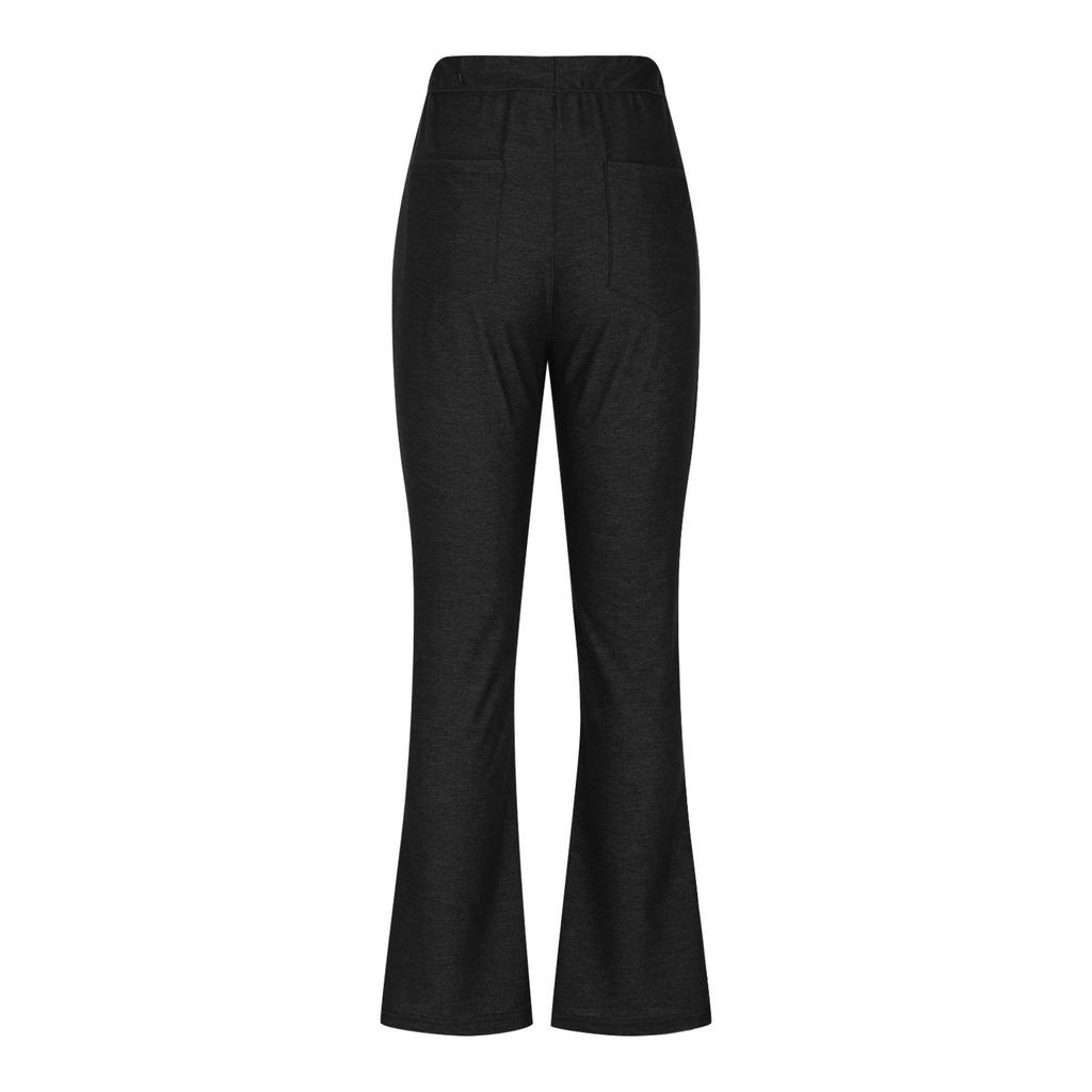 High Waist Flared Yoga Pants for Women Stretch Leggings Athletic Workout Trousers with Seam Detailing