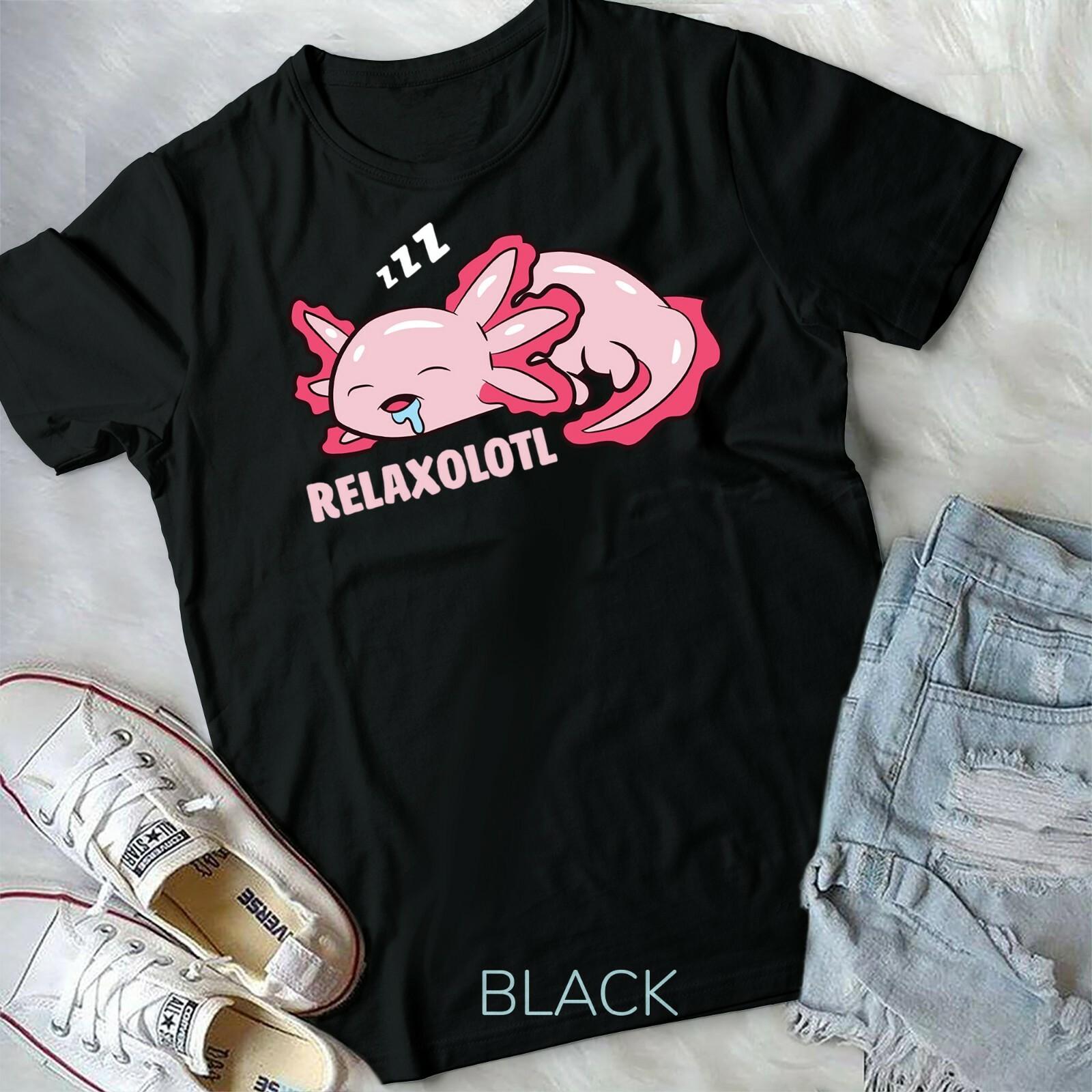 Cute Axolotl Lover Mexican Salamander Relaxolotl Unisex Form and Youth T-shirt XL