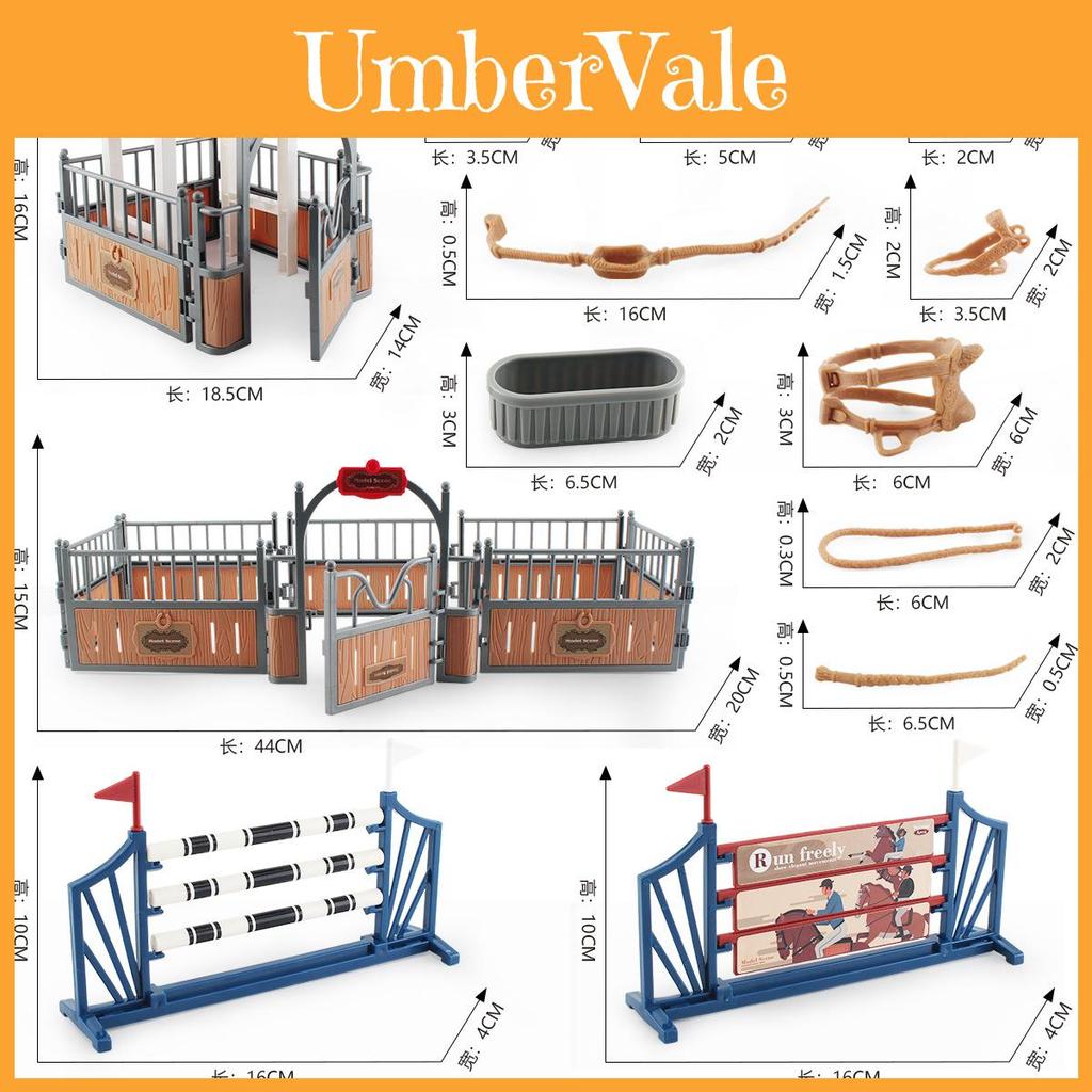 Horse Ranch Accessories With Assembly Fencing And Pavilion For Home Decor And Enthusiasts