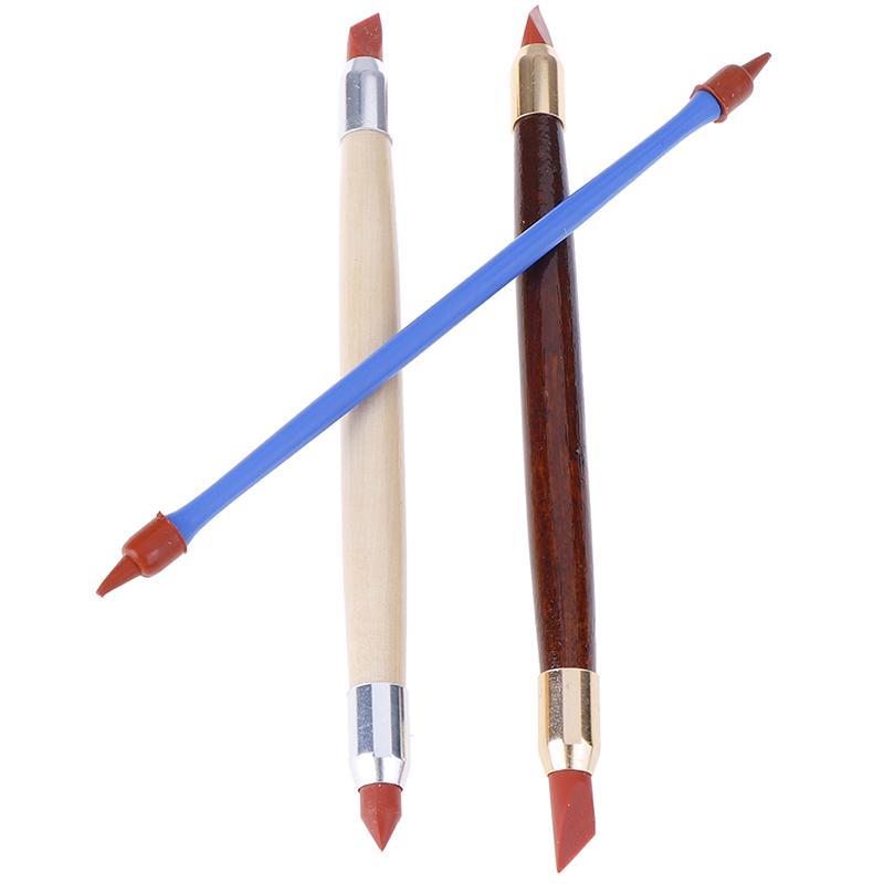 3Pcs Silicon Rubber Shaper Pen Double-Head Pottery Clay Sculpture Shaping Tools