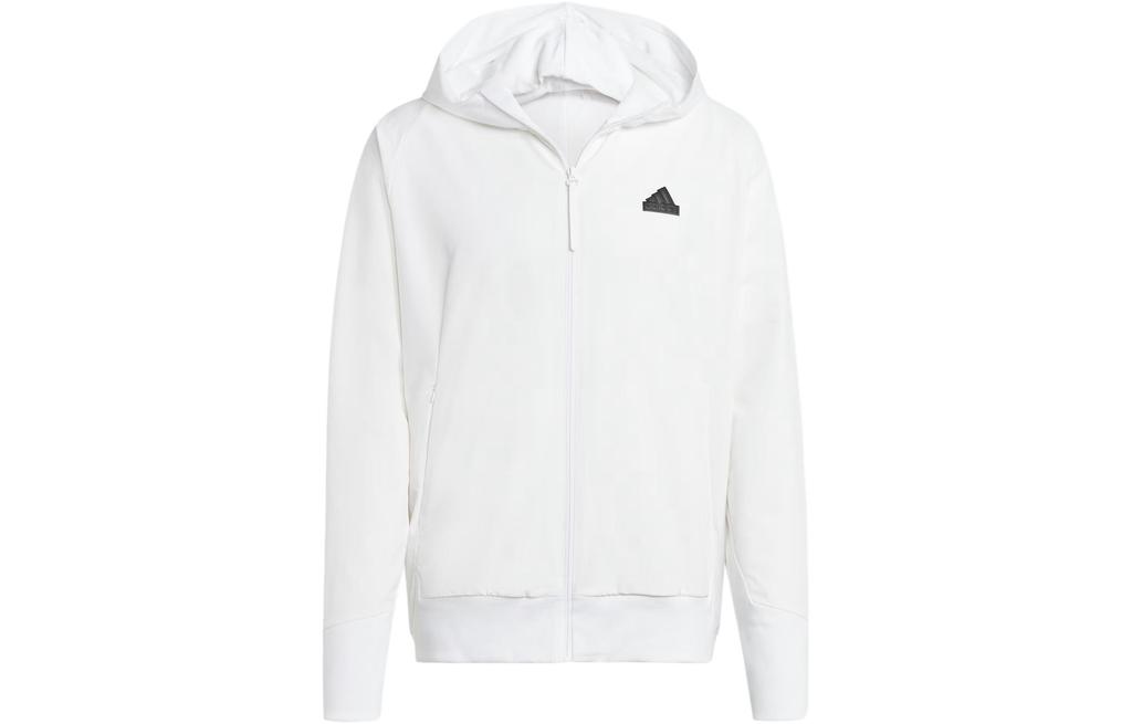 adidas Z.N.E. Woven Full Zip Hooded Track Top Jackets & Coats Men's White IN1843