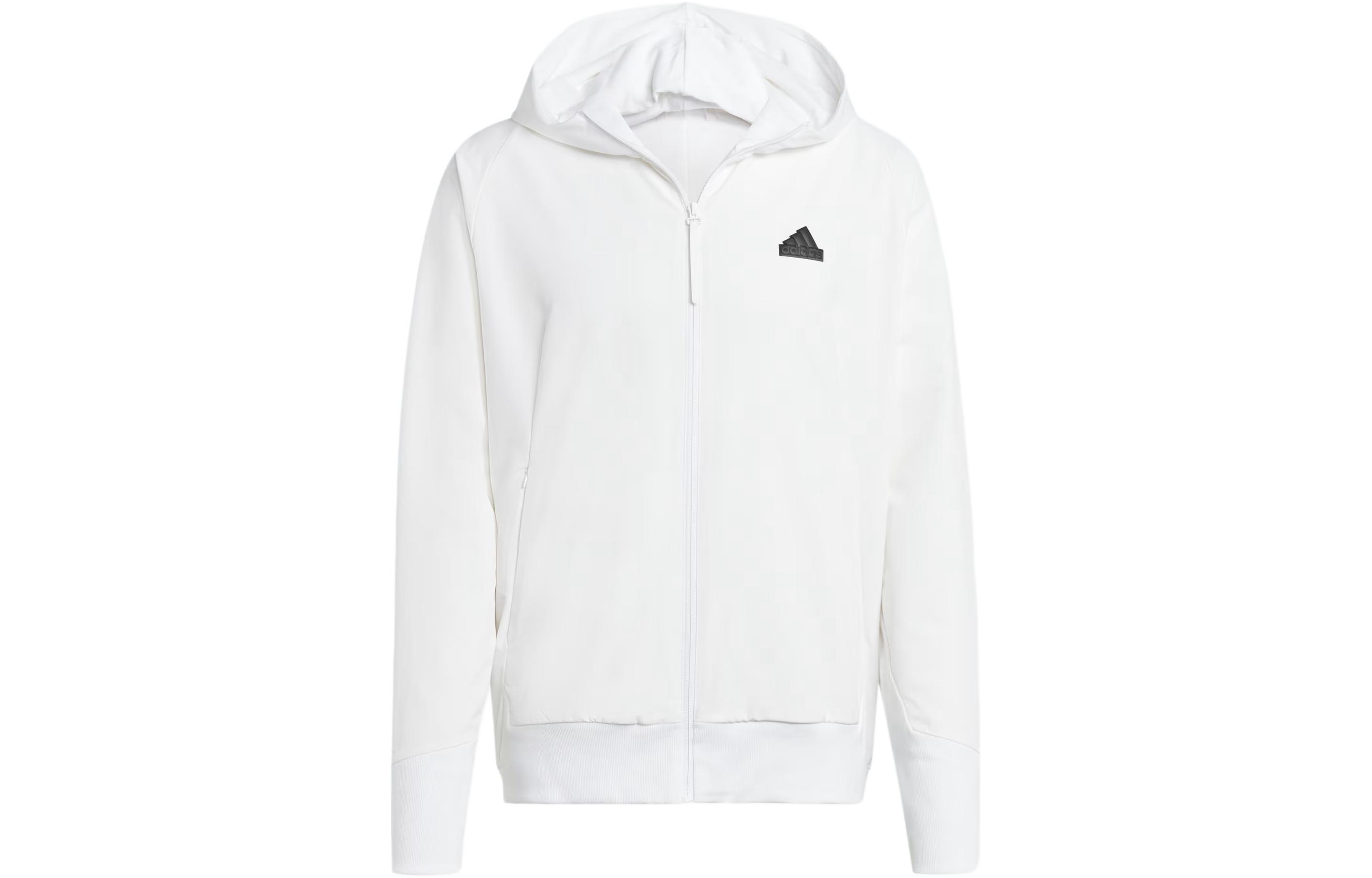 Adidas Z.N.E. Woven Full Zip Hooded Track Top Jackets Coats Men s White IN1843 XXXL