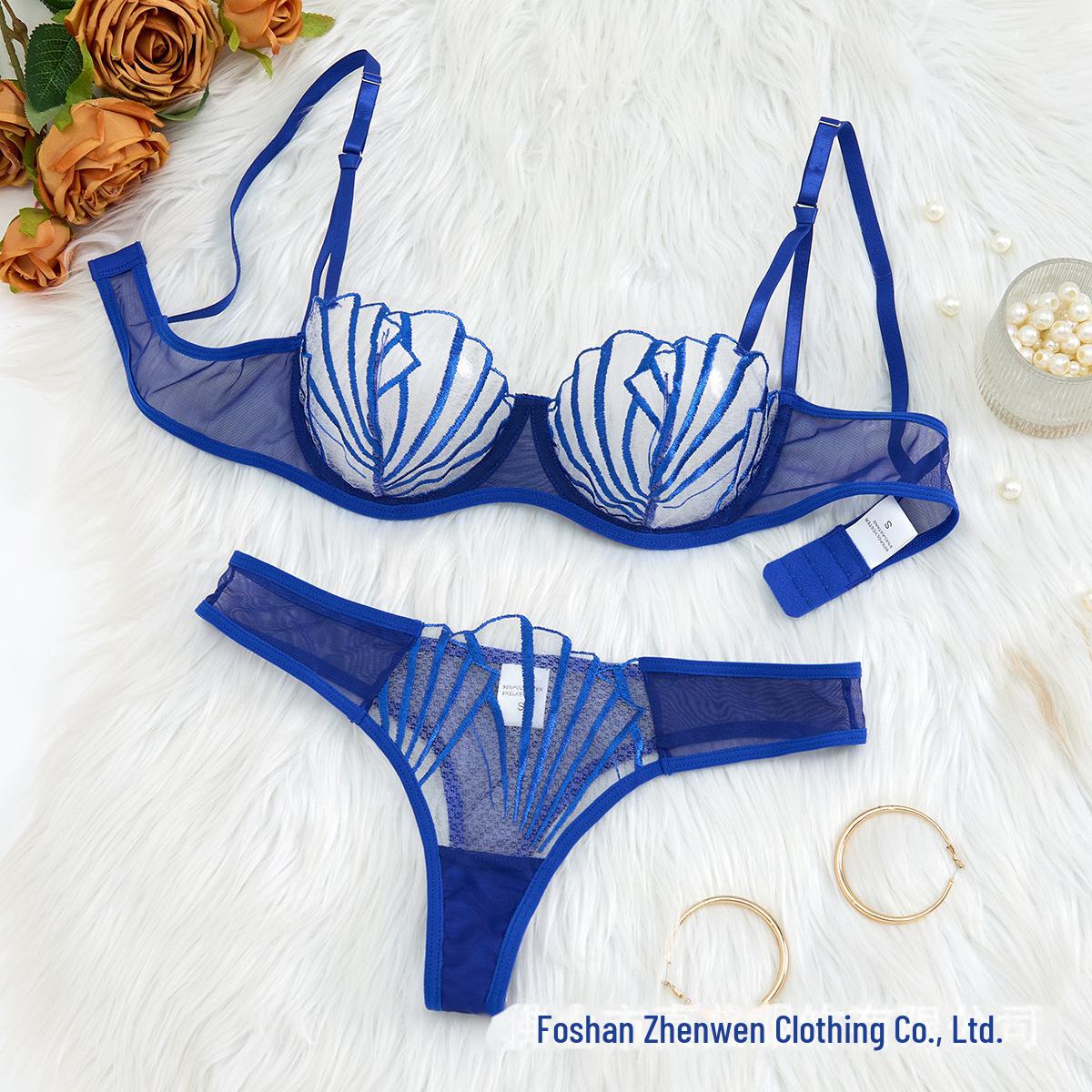 

Z Транскордонний Ультратонкий Мереживний Сітчастий Комплект Білизни зі Сталевим Кільцем