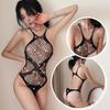 Sex Sexy Woman Lingerie Hanging Neck Tight Fitting Mesh Jumpsuit with Hollowed Out Design Sexy Adult Sexy Xxl Sexy Towys Xxx