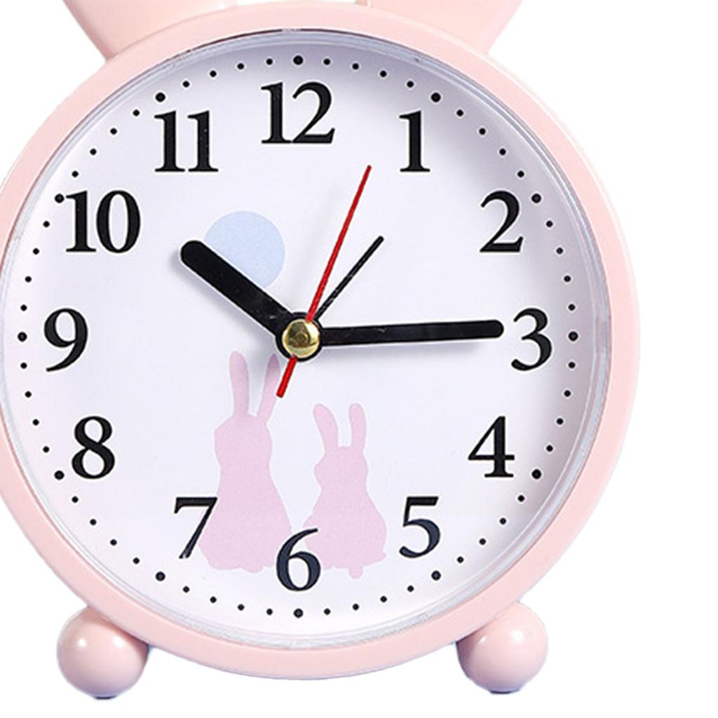 Alarm Clock Cute Bunny Shape Quiet Accurate Timing Clock Ornament for Home Bedroom