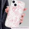 Shell hippocampus flower is suitable for Apple 16promax mobile phone case 15plus transparent 14 premium 13 airbag 12 Europe and America