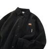 Autumn And Winter Corduroy Jacket Men's Ins Trend Solid Color Street Versatile Casual Loose Handsome Long-sleeved Shirt For Men