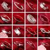 Trendy 925 Silver Bangles Bracelet Charms Cute Open for Women Fashion Jewelry Adjustment Size Cuff Wedding Party