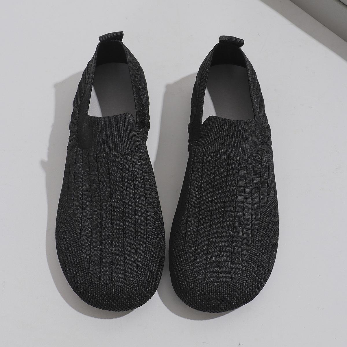 

Весенние туфли-лодочки с круглым носком для женщин, однотонные повседневные балетки, универсальные для ежедневной носки, с мягкой подошвой, удобные, нескользящие, слипоны 36 чёрный