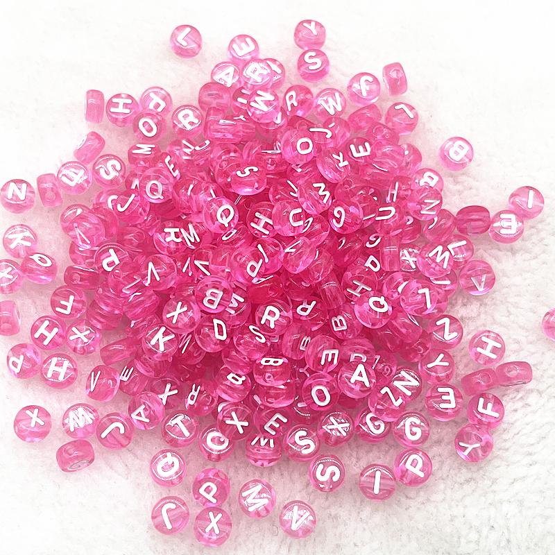 100pcs 7x4mm 6x6mm Russian Korean English Alphabet Letter Beads Charms Beads for Making Jewelry Diy Handmade Bracelets Necklace