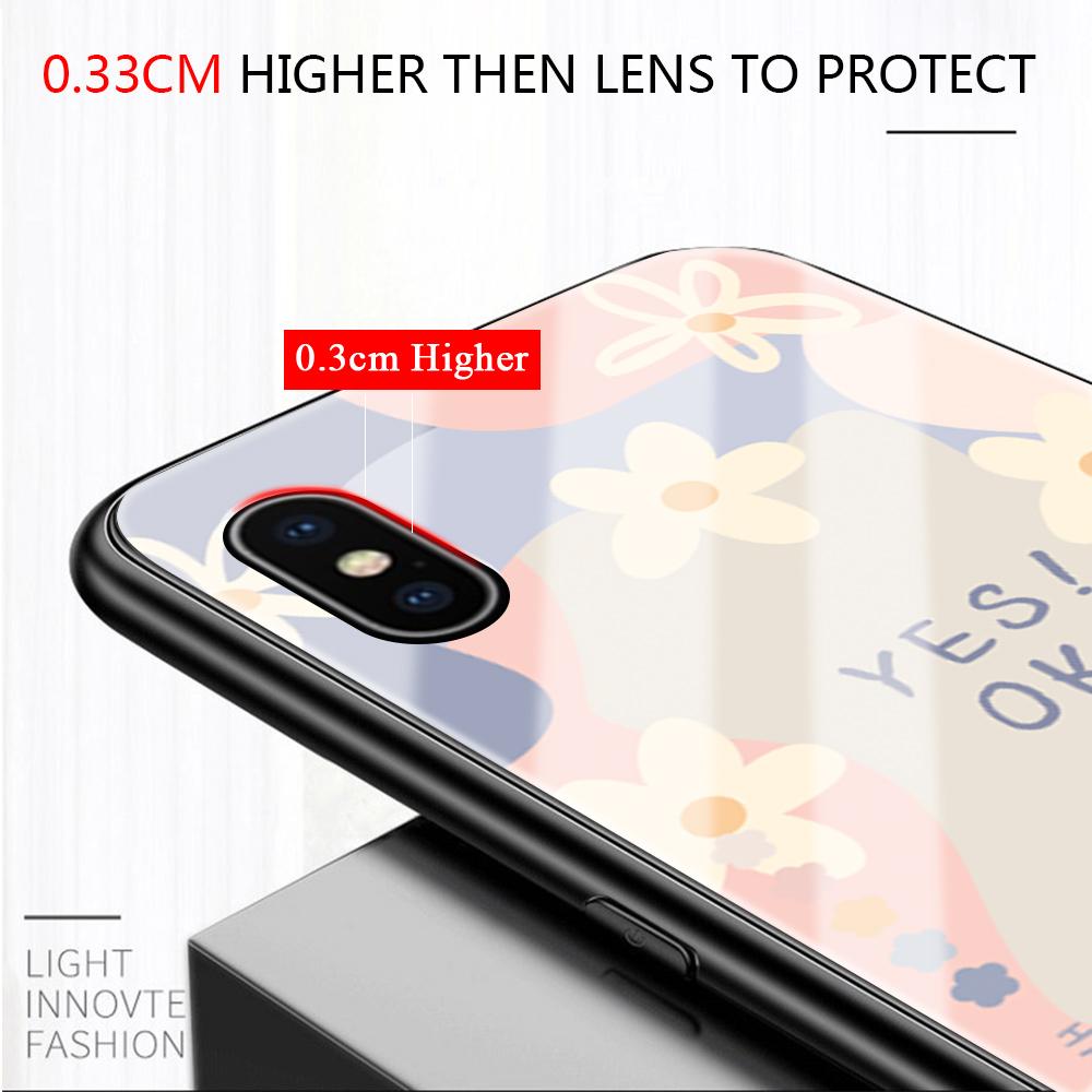 Tempered Glass Phone Case For iPhone 11 12 13 14 15 16 17 Redmi 10 12 14C Note10 Note14 Xiaomi 11Lite PocoC75 Soft Edge Shockproof Smooth Shell
