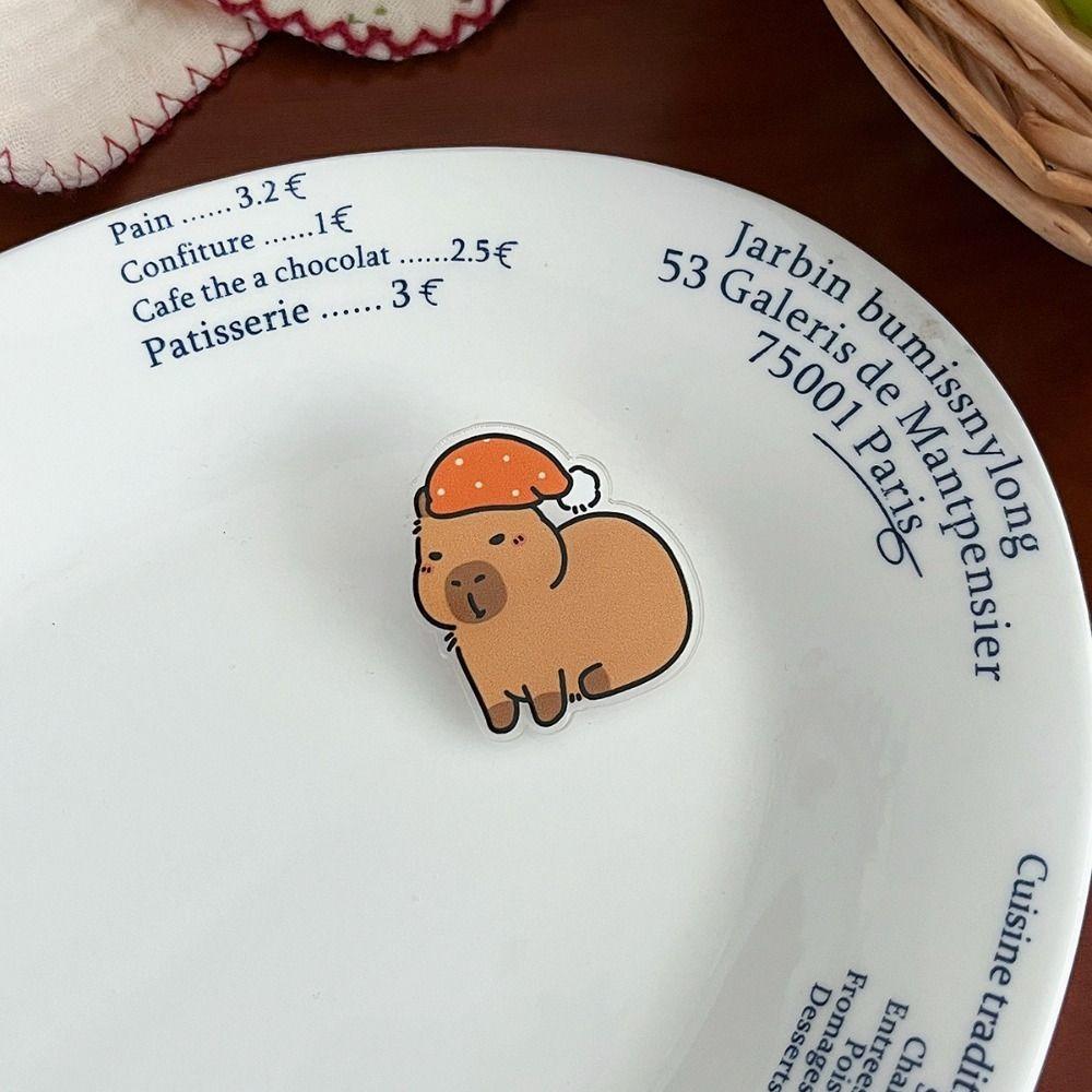 Cute Acrylic Capybara Pin Kapibara Capibara Pin Jewelry Capybara Brooch  Skirts
