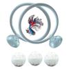 Betta Fish Exercise Ring and Filter Balls Set Betta Ring Training Loop with Suction Cup and Nitrifying Ball for Fish Turtle Tank