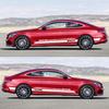 2PCS Racing Car Stripe Stickers Side Sports Decal Auto Car Both Side Door Body Styling Vinyl Decal Sticker Cover Decoration
