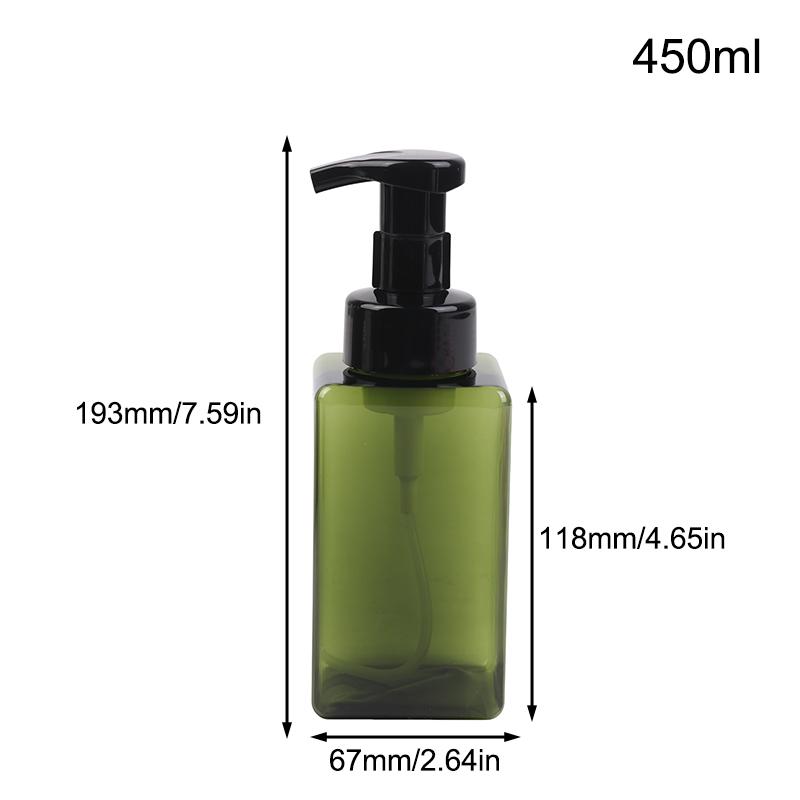 Square Plastic Pump Bottles – Refillable Containers for Shampoo, Lotion & Soap Dispensing