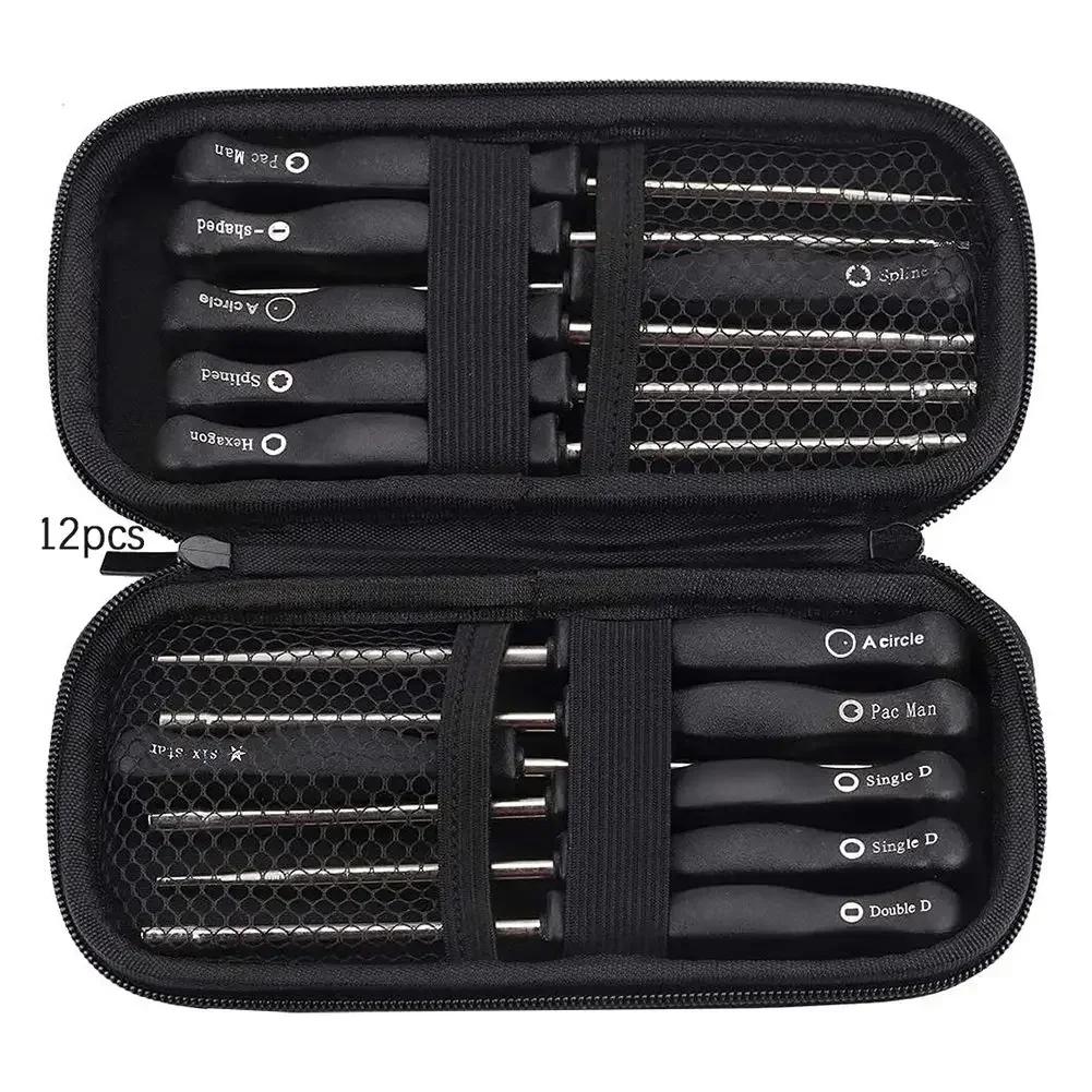 Carburetor Adjuster Tool Kit For 2 Cycle Engine Auto Screwdriver Set 6pcs Cleaning Needle&6pcs Cleaning Brush With Hex Wrench