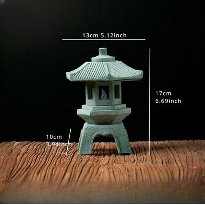 Zen-Pagoden-Laternen-Gartenstatue, für drinnen und draußen, asiatisches Dekor für Landschaftsbalkon, Garten, Terrasse, Veranda, Hof, Kunstornament