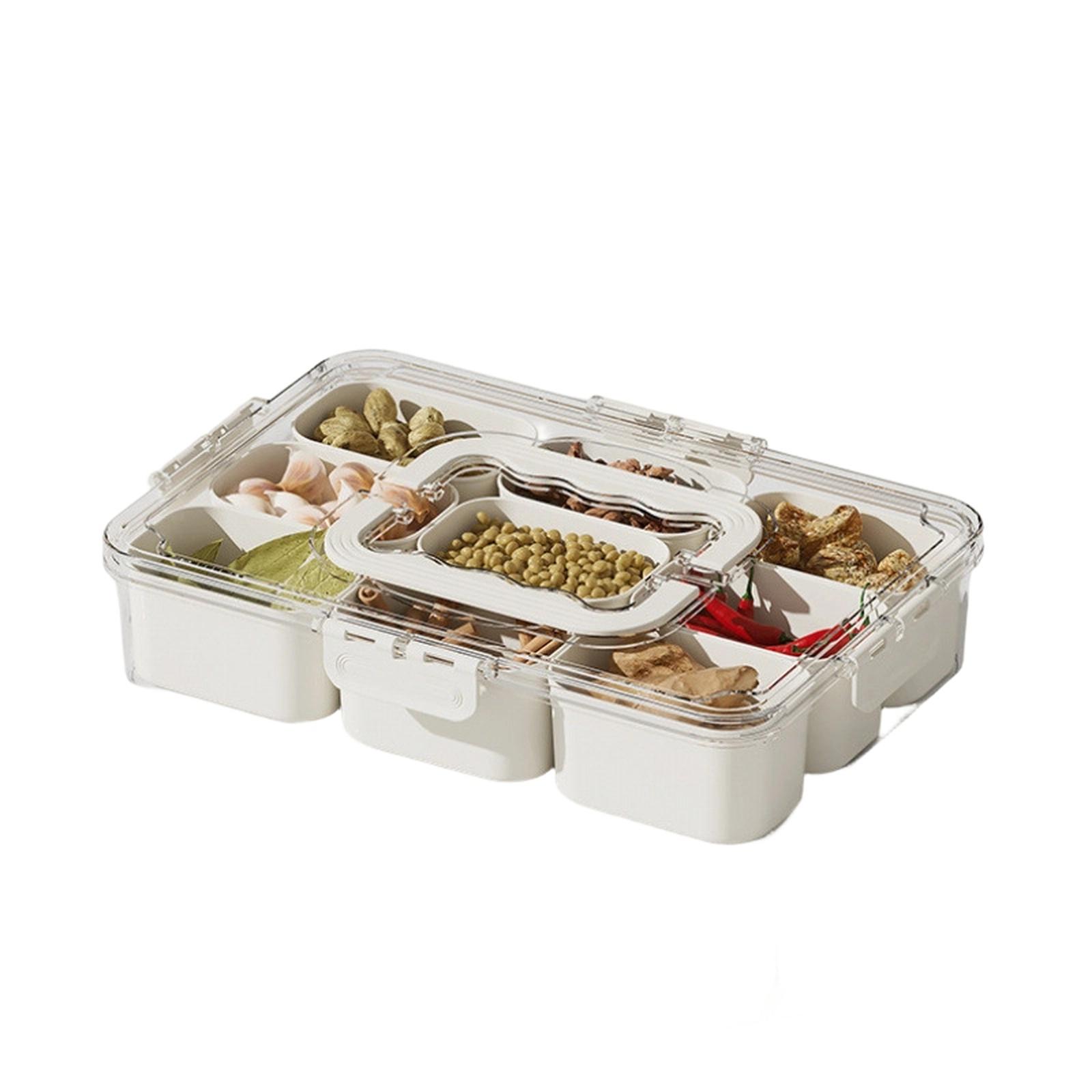 Storage Box with Lid Kitchen Herb Dry Condiment Chili Container one size белый 1740₽