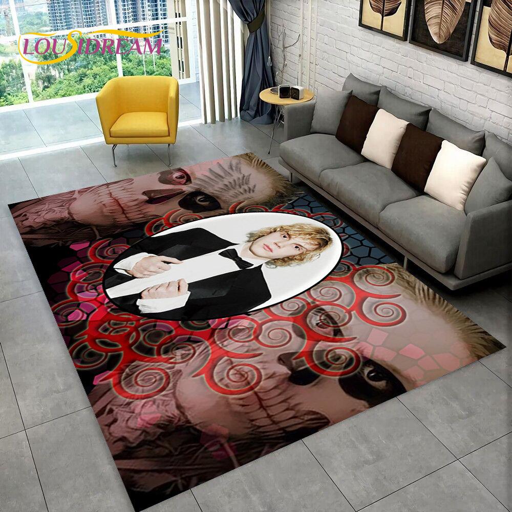 Cute Evan Peters Movie TV  Actor Area Rug,Carpet Rug for Home Living Room Bedroom Sofa Doormat Decor,kids Non-slip Floor Mat 3D