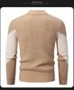 Men's Winter Thick Knit Color-Block Patchwork Sweater