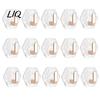 Home Organization Hooks Acrylic Adhesive Hooks, Hexagonal Wave Shape, No Drilling Easy Hexagon Installation Hook, Modern Style Clear for Bathroom