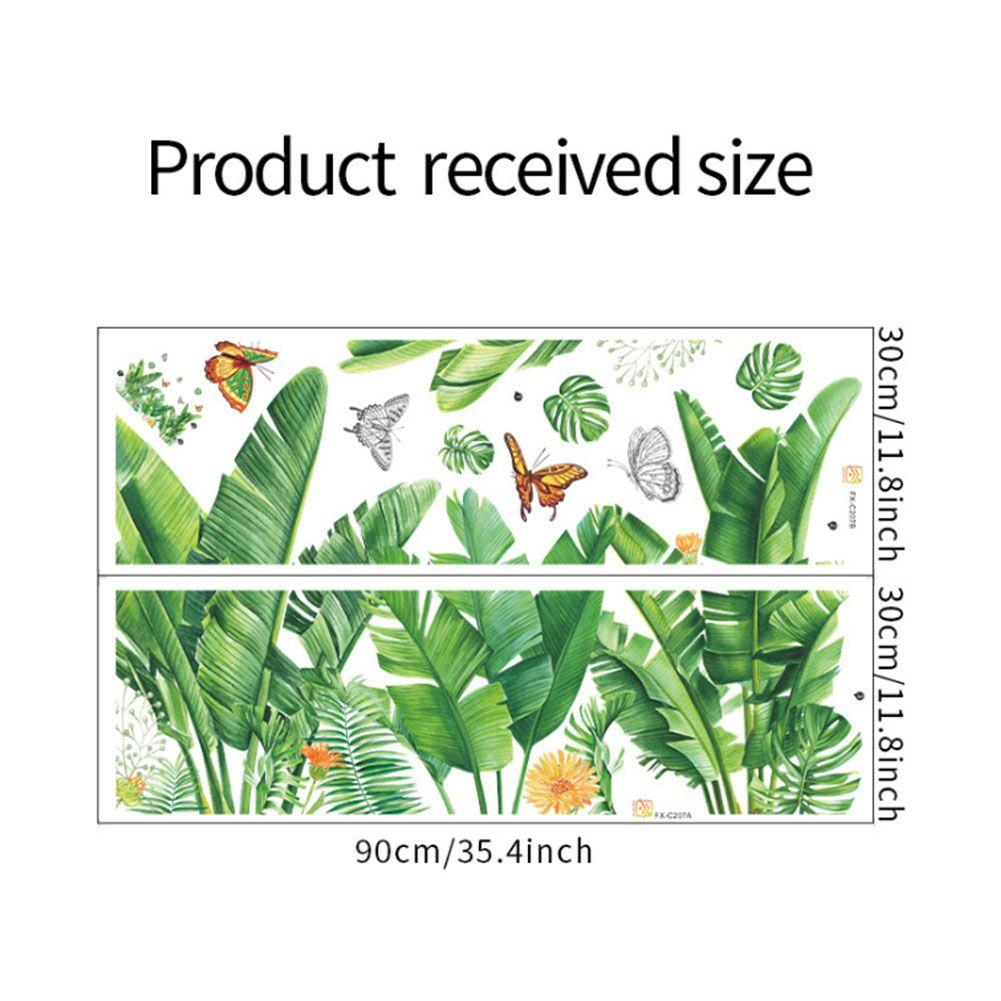 Art Murals Butterfly Removable Wall Stickers Flower Plants Leaves Wall Decals