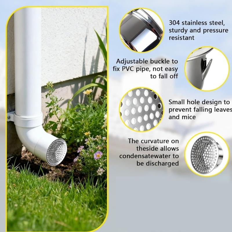 Wytrzymały Zestaw Pokryw do Odpływu Prysznicowego Stal Nierdzewna Z Otworem 2 cale Dla Optymalnej Wydajności Przepływu Wody