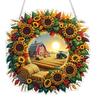 Diamond Painting DIY Pendant Kit 2D Autumn Single Side 9.65x9.45in PET Metal Hanging Chain Drill Tools Full Set