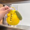 Cute Plush Keychain Pear Doll Toys Keychain Accessories Women Plush Rex Rabbit Fur Auto Key Ring Bag Decoration Pendant Gift