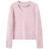 Sancai 2025 Winter Sequin V-Neck Knit Pullover for Women