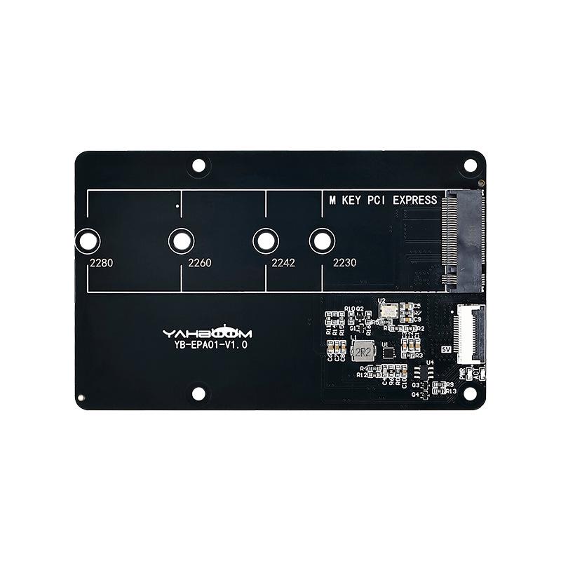 Transparent Acrylic NVMe Expansion Board Case for Raspberry Pi 5, PCIe To M.2 SSD Adapter