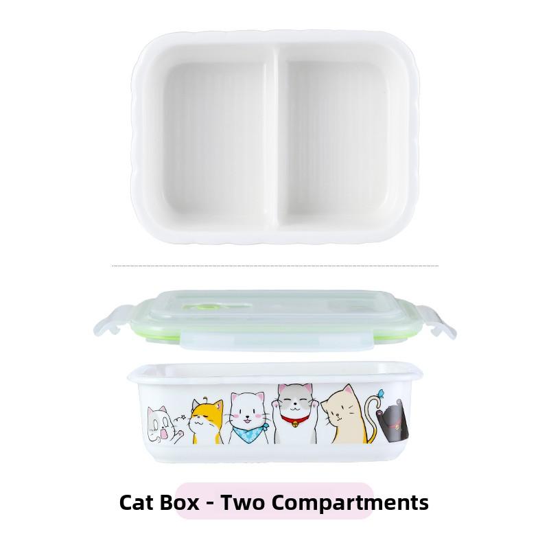 Cerc Divided Lunch Box Microwave Se Fren Preservation Box Bento Box Insulated Portable Lunch Container Nordic Sle
