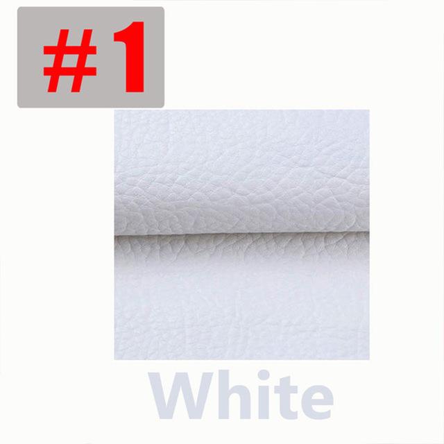 50X135CM Lengde PU Lær Selvklebende Fikseringssubsidier Simuleringshud bak Siden den Klebrige Gummilappen Lær Sofastoffer