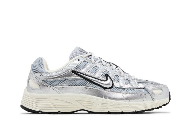 Kids' Sneakers Nike P-6000 Metallic Silver Black (GS) Metallic Silver/Black/Pale Ivory/Metallic Silver