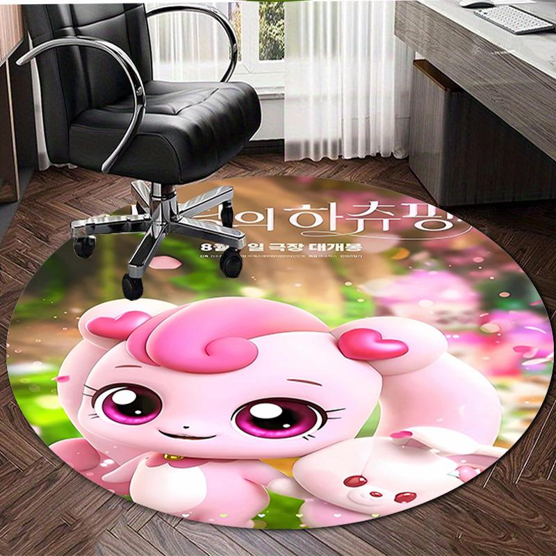 1pc Catch Teenieping Magic Sweethear (5) Design Printed Area Round Carpet for Bedroom Living Room Home Decor Rugs Mat Non Slip Mat Rug for Bedside