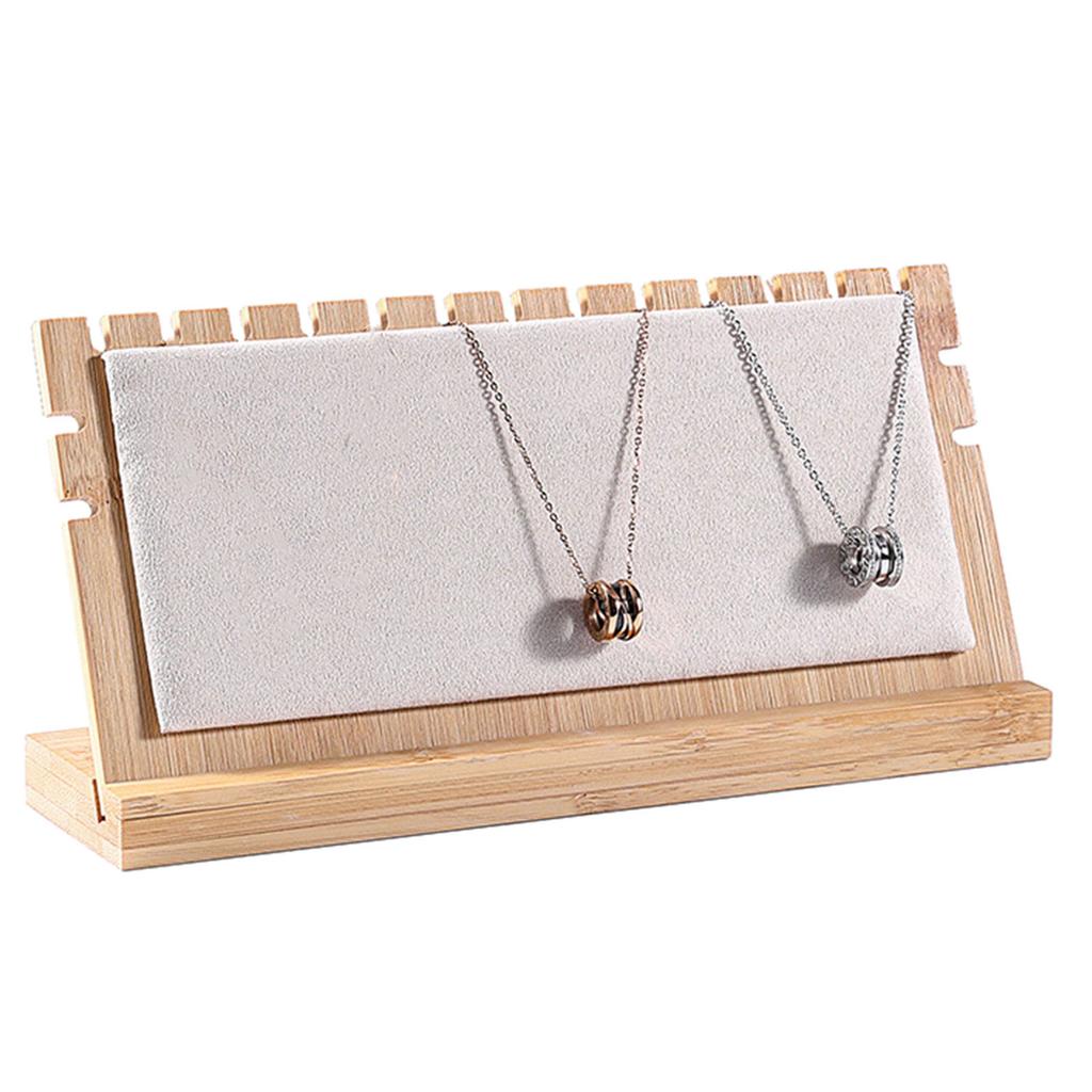 Espositore per Gioielli di Grande Capacità Espositore Multiplo per Collane con Ciondoli Espositore in Legno Scamosciato Rimovibile Decorazione
