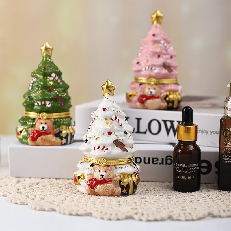 Keramik Bär Wunschbaum Weihnachtsdekoration Mit Süßigkeitenverpackung Für Saisonale Ausstellung