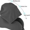 Removable Travel Neck Pillow Washable Cover Car Neck Cushion Hooded Pillow  Car Trips