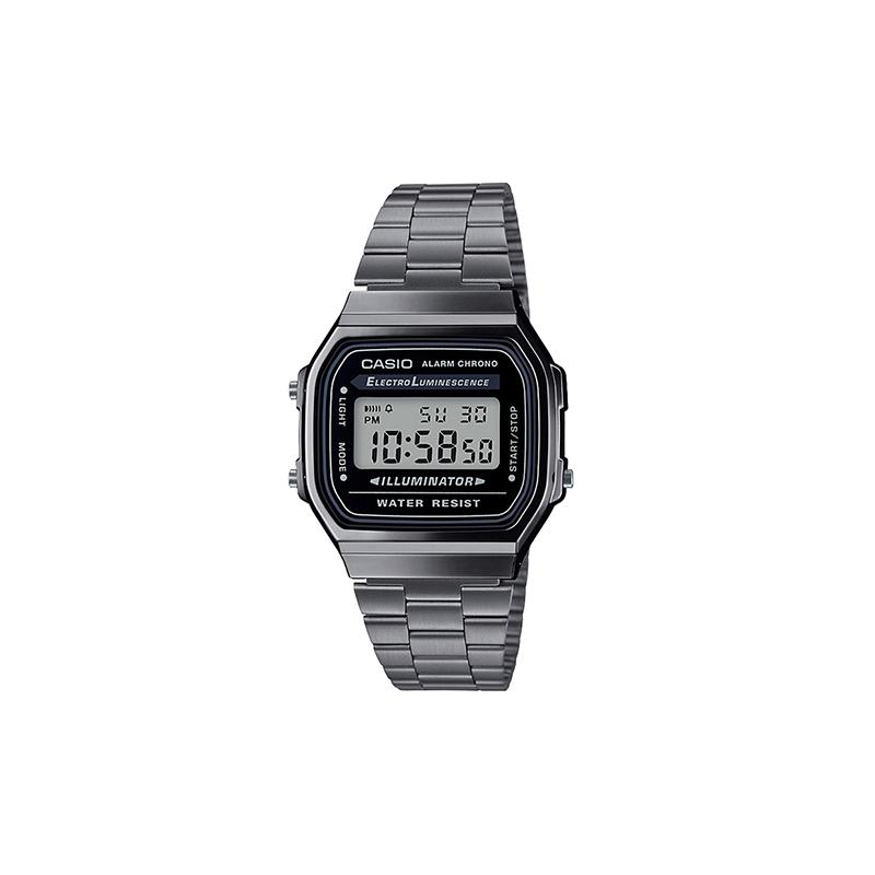 

Casio VINTAGE Series-A168 Retro Small Square Waterproof Quartz Movement Stainless Steel Strap Japanese and Korean Watch Men s Watch Black A168WGG-1A чёрный